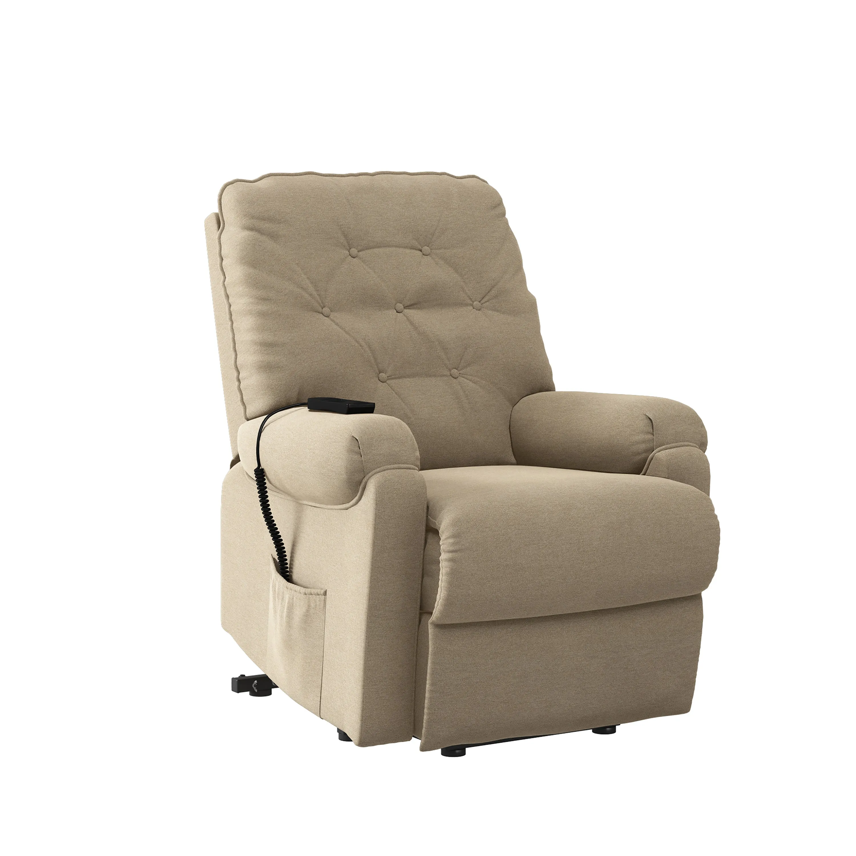 Cleavenger Power Recline and Lift Button-Tufted Chair