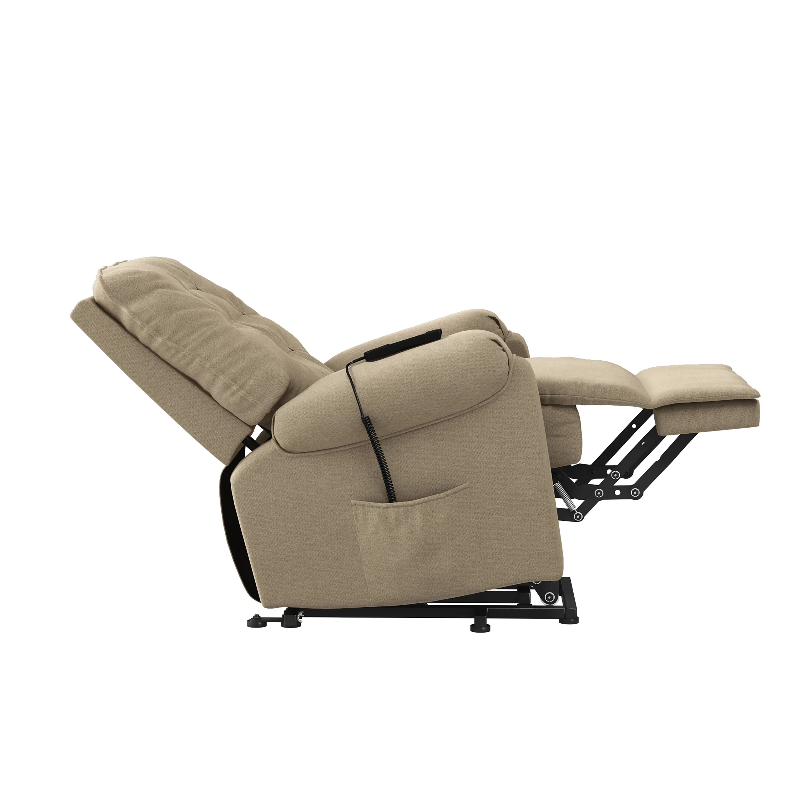 Cleavenger Power Recline and Lift Button-Tufted Chair