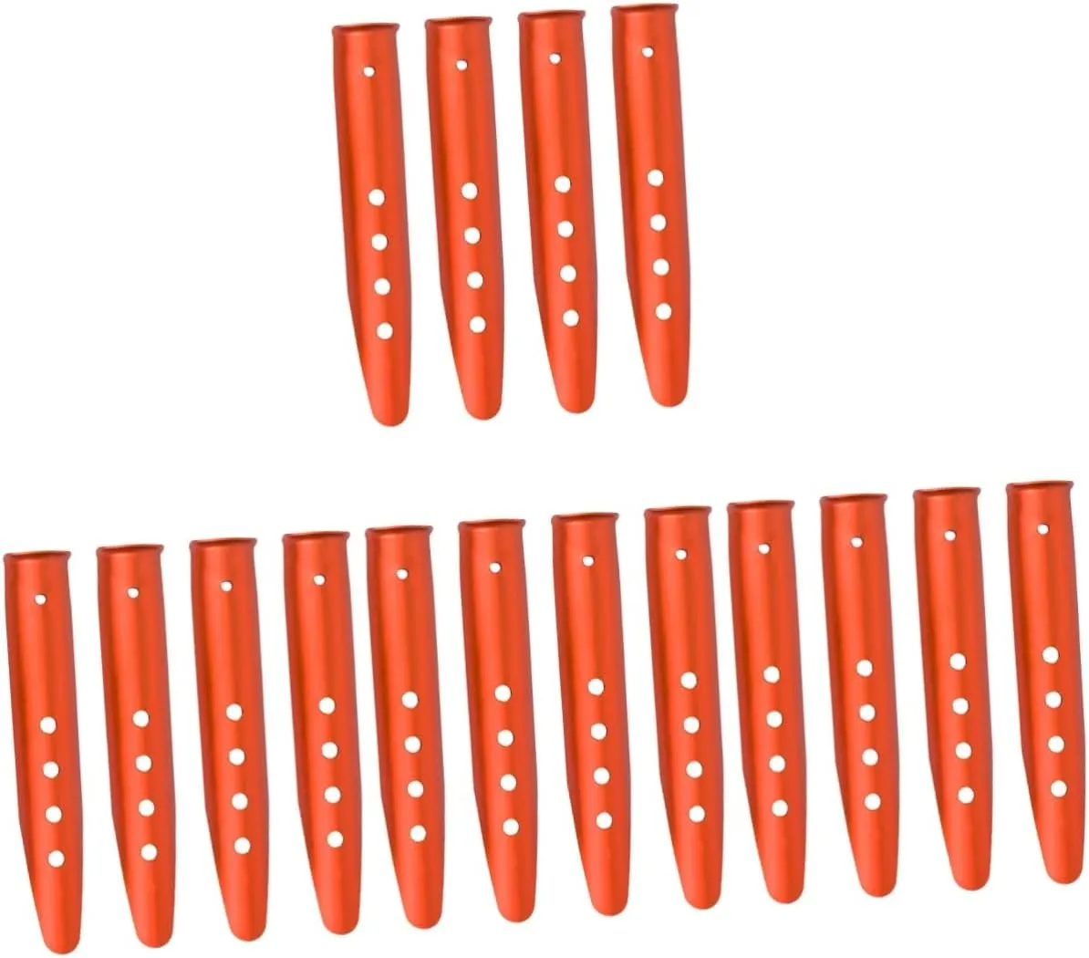 CLISPEED 16pcs Portable Aluminum Alloy Snow Stakes for Outdoor Camping Lightweight Tent Fixing Ground Nails Beach Sand Anchors Easy to Use Carry Tent Accessory for All Conditions