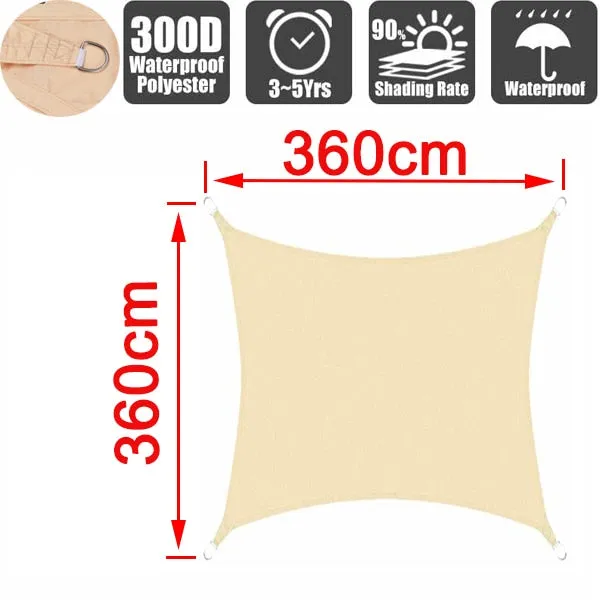 cloth garden 300D cover sunscreen canvas outdoor waterproof awning shade Oxford anti-UV awning Summer rain courtyard Dependable Supportive policies