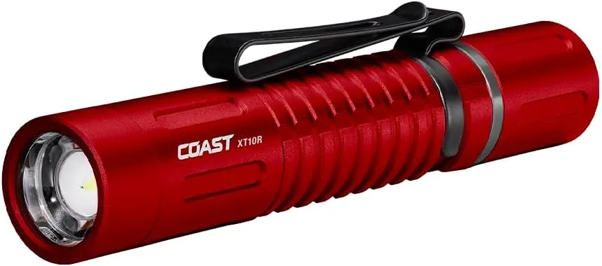 COAST XT10R 280 Lumen USB-C Rechargeable Pocket Flashlight, RED