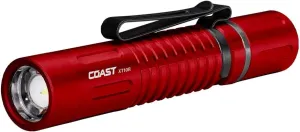 COAST XT10R 280 Lumen USB-C Rechargeable Pocket Flashlight, RED