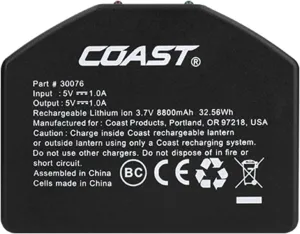 Coast ZX1010 Zithion-X USB Rechargeable Battery