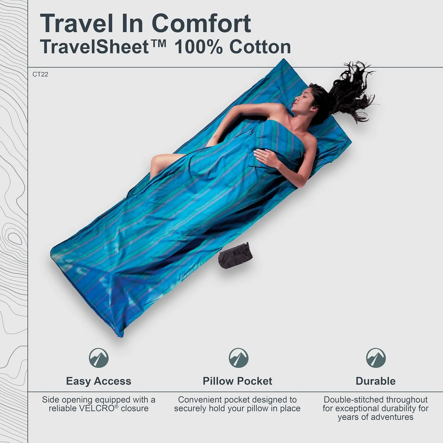 COCOON - Premium - TravelSheet - - Cotton - Monk's Red - Regular