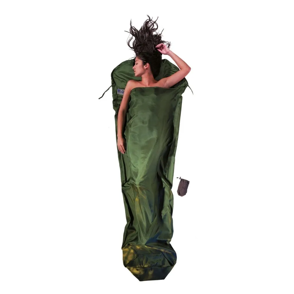 Cocoon Silk Mummy Sleeping Bag Liner - Dark Olive Green