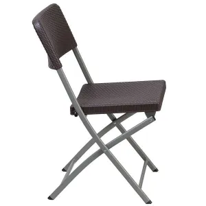Coffee brown Foldable plastic chair