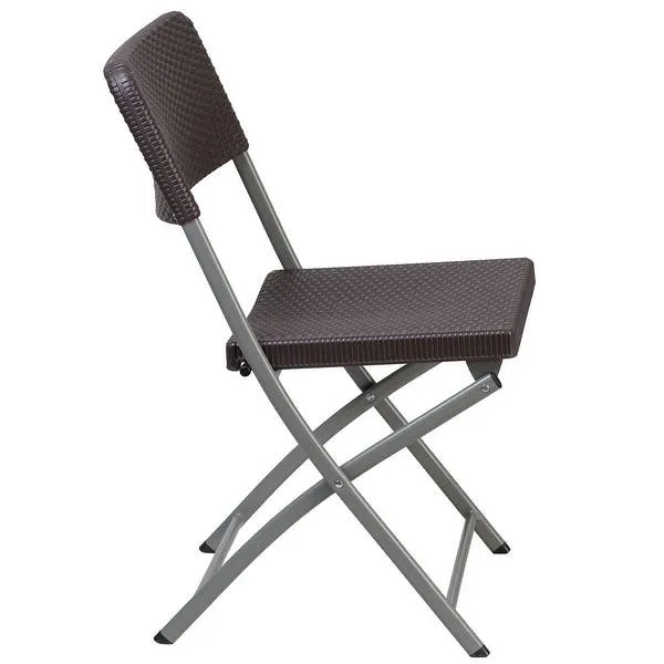 Coffee brown Foldable plastic chair