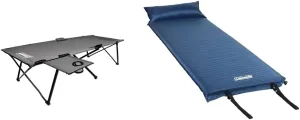 Coleman Pack-Away Camping Cot (300lbs)   Self-Inflating Sleeping Pad