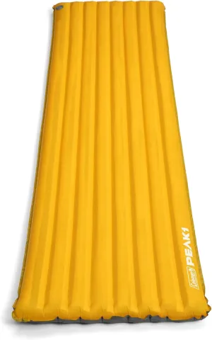 Coleman PEAK1 Sleeping Camp Pad with Integrated Valve System and Carry Bag for great for Backpacking, Hiking, and Rugged Car Camping, Marigold