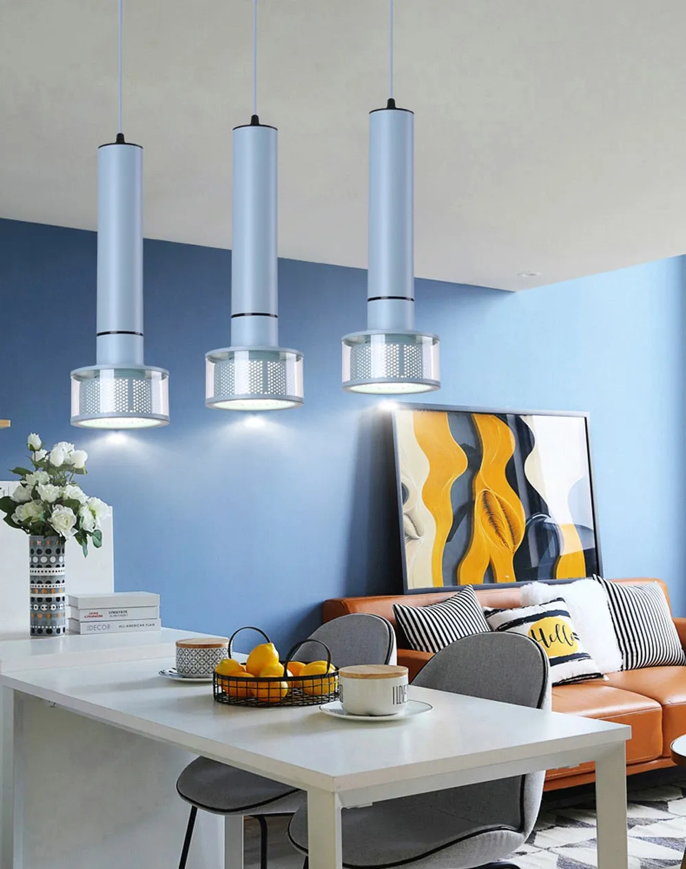 Colorful LED Pendant Lamp 15W Modern Indoor Hanging Lamp Luminaria