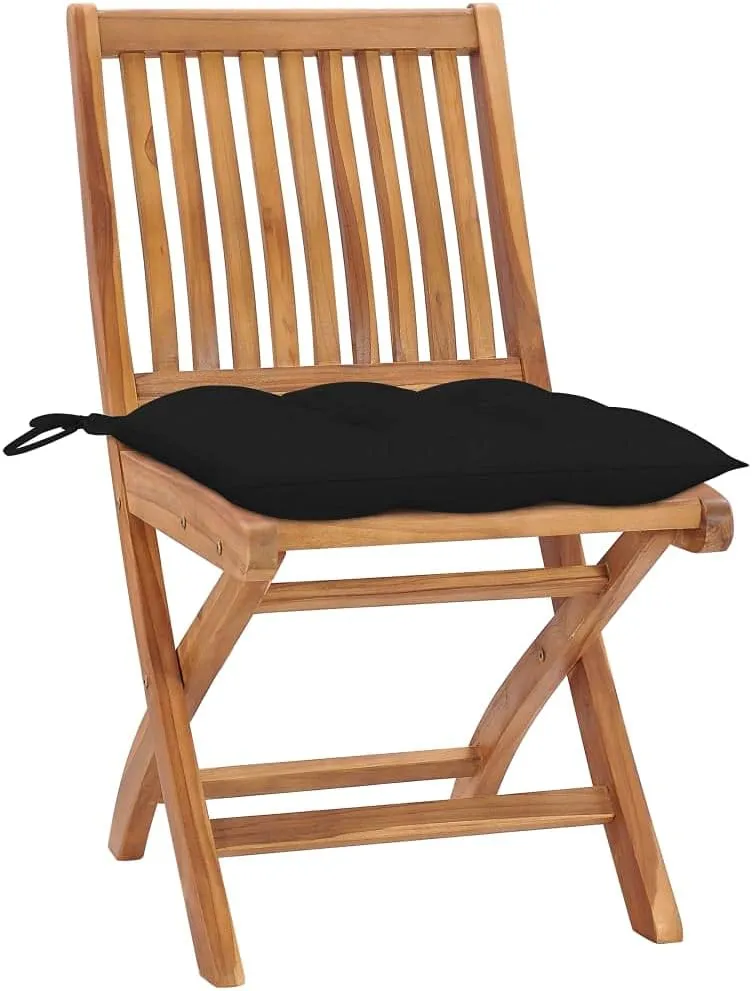 Comfortable Chair Camping Chairs Patio Chairs Kitchen Chairs - Folding Patio Chairs with Cushions 8 pcs Solid Teak Wood for Outside Terrace Beaches Campsites