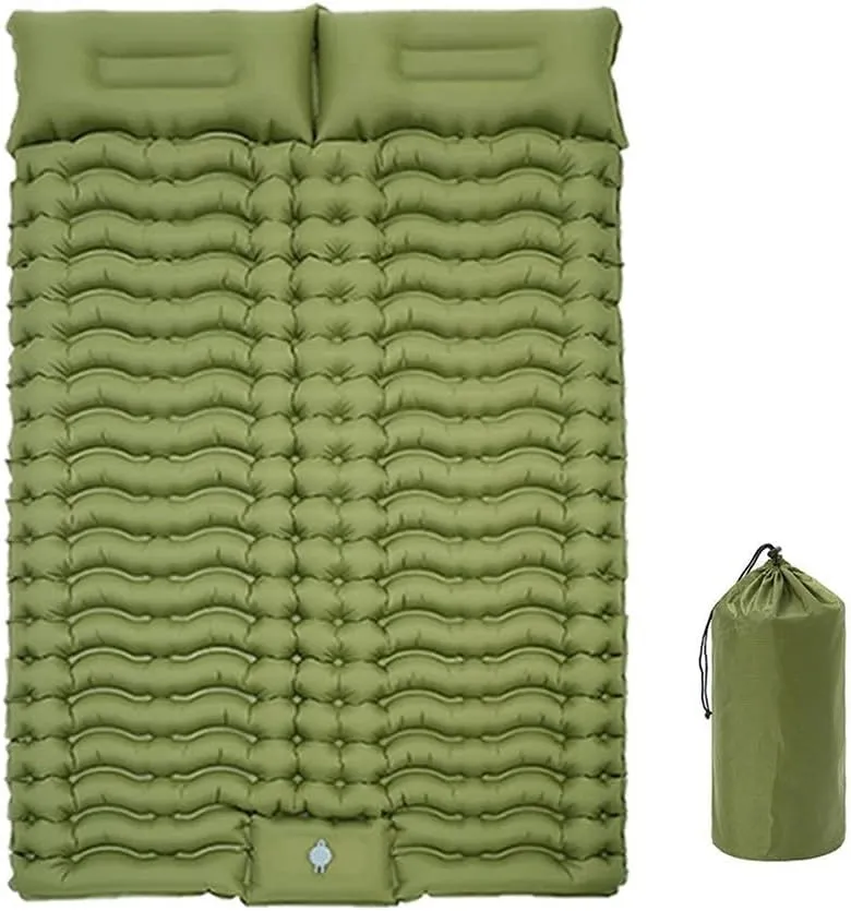 Comfortable Inflatable Sleeping Pad with Innovative Design, Foot Pump Inflation, and Compact Storage for Camping Trips