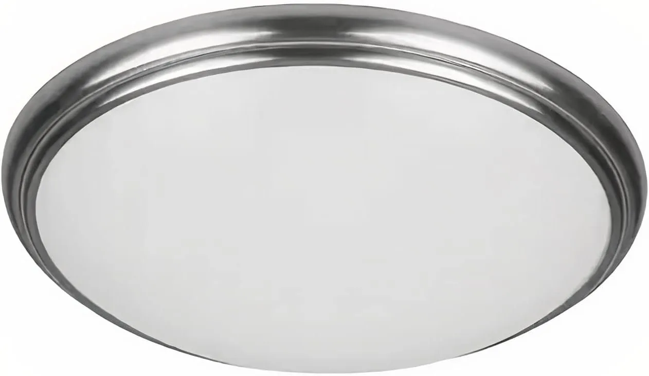 Commercial Electric 14 in. Integrated LED Ceiling Light Flush Mount Light Fixture with Adjustable Color Temperature Soft White to Daylight, Dimmable, and Interchangeable Trim Brushed Nickel or Bronze