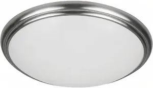 Commercial Electric 14 in. Integrated LED Ceiling Light Flush Mount Light Fixture with Adjustable Color Temperature Soft White to Daylight, Dimmable, and Interchangeable Trim Brushed Nickel or Bronze