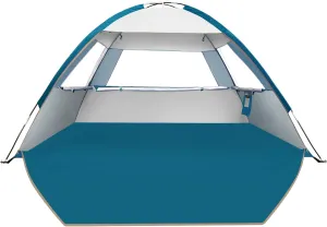 COMMOUDS Beach Tent Sun Shade for 3/4-5/6-7/8-10 Person, UPF 50  Beach Sun Shelter Canopy Tent, Lightweight, Easy Set Up and Carry