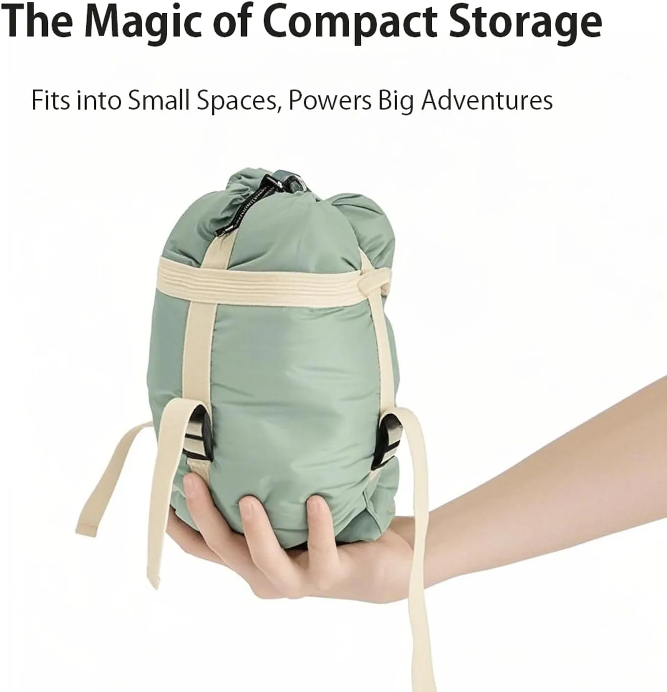 Compact Ultra Lightweight Sleeping Bag Envelope Backpacking Bag with Compression Sack for Adults Warm Weather Camping, Traveling, Hiking