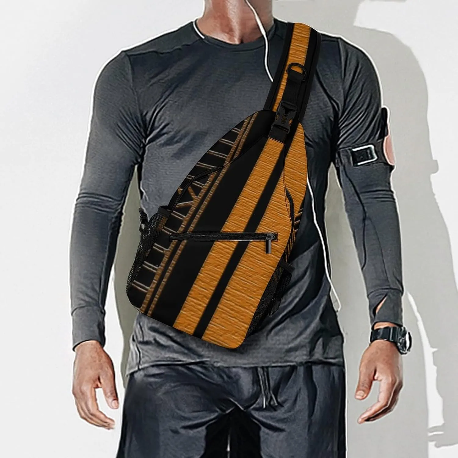 Contemporary Afrocentric Pattern A Spacious And Large Capacity Portable Adjustable Chest Bag