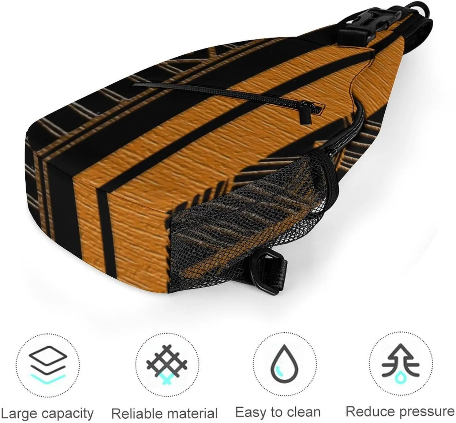 Contemporary Afrocentric Pattern A Spacious And Large Capacity Portable Adjustable Chest Bag