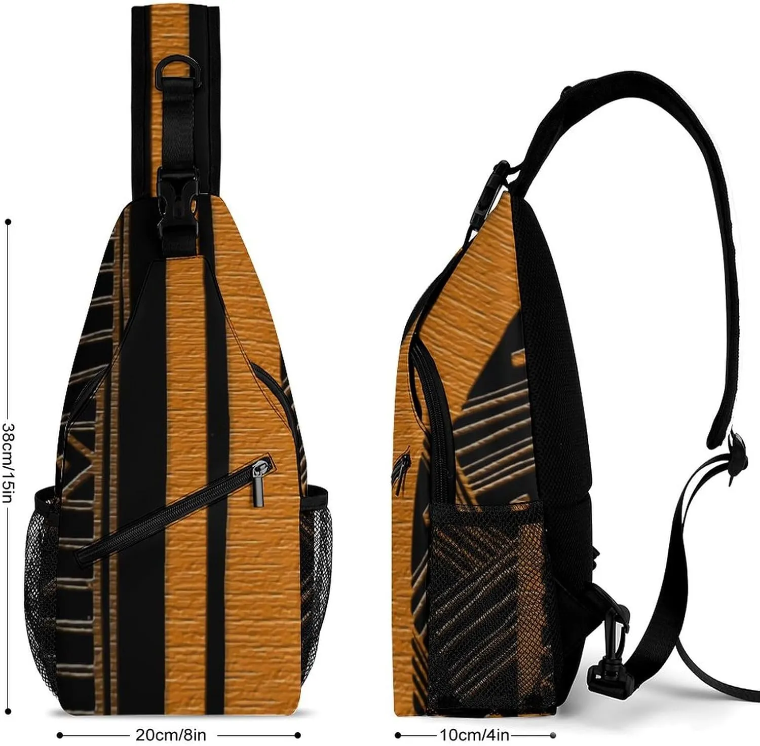 Contemporary Afrocentric Pattern A Spacious And Large Capacity Portable Adjustable Chest Bag