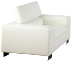 Contemporary Flawless Chair, White Upholstered Offer expires soon