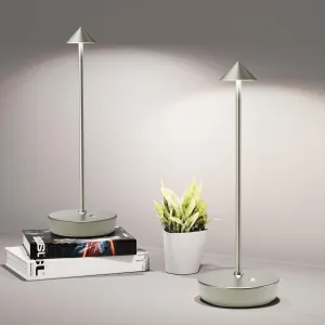 Cordless Table Lamps Rechargeable, 6000mAh Battery Operated LED Desk Lamp Outdoor Waterproof Portable Touch Dimmable Table Night Light for Patio Restaurant Dining Home Set of 2 Silver