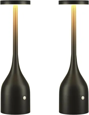 Cordless Table Lamps Set of 2,Small Rechargeable Lamps Battery Operated Lamp Waterproof for Outdoor Patio,Home Dinner,Restaurant Dining,Bar,Portable Wireless Led Table Light 3 Way & Stepless Dimmable