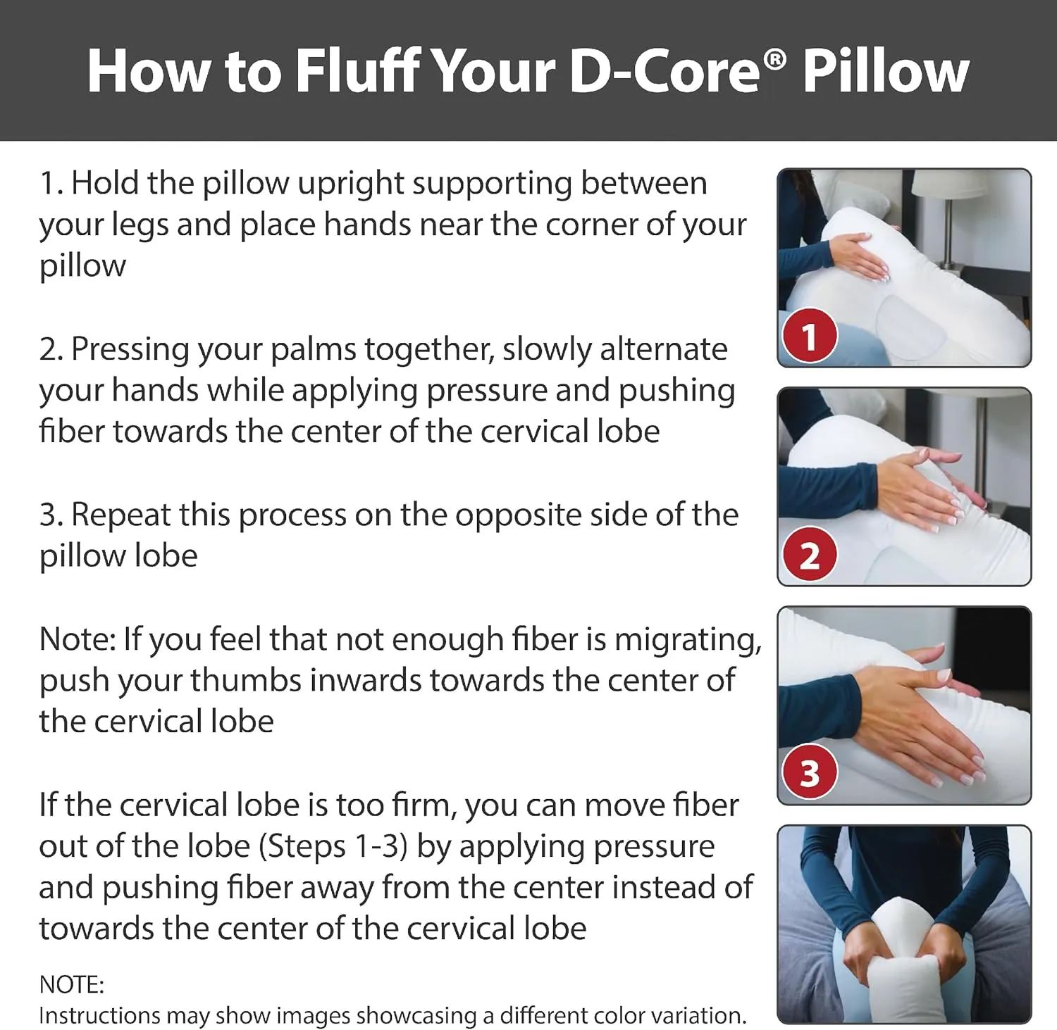 Core Products D-Core Cervical Support Pillow, Standard Firm, Midsize