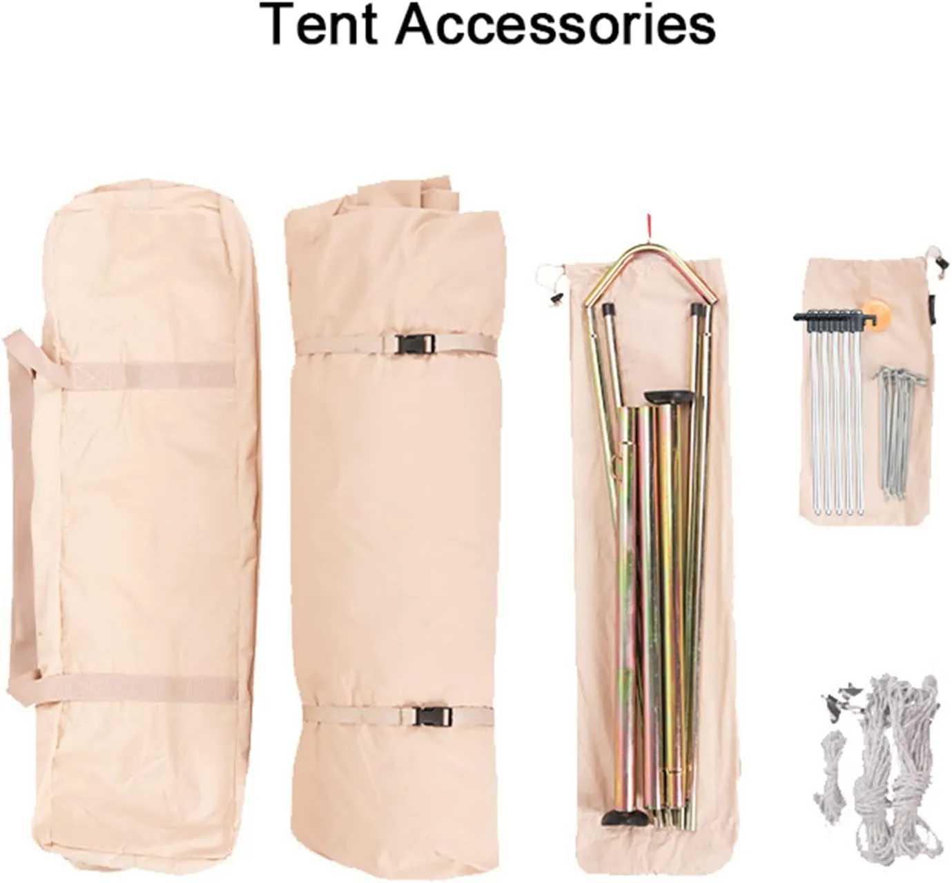 Cotton Bell Tent, Luxury Glamping Tent, Yurt Tents for All Year Living, Waterproof Bell Tent for 8-12 Person Family Camping Outdoor Hunting Christmas Party