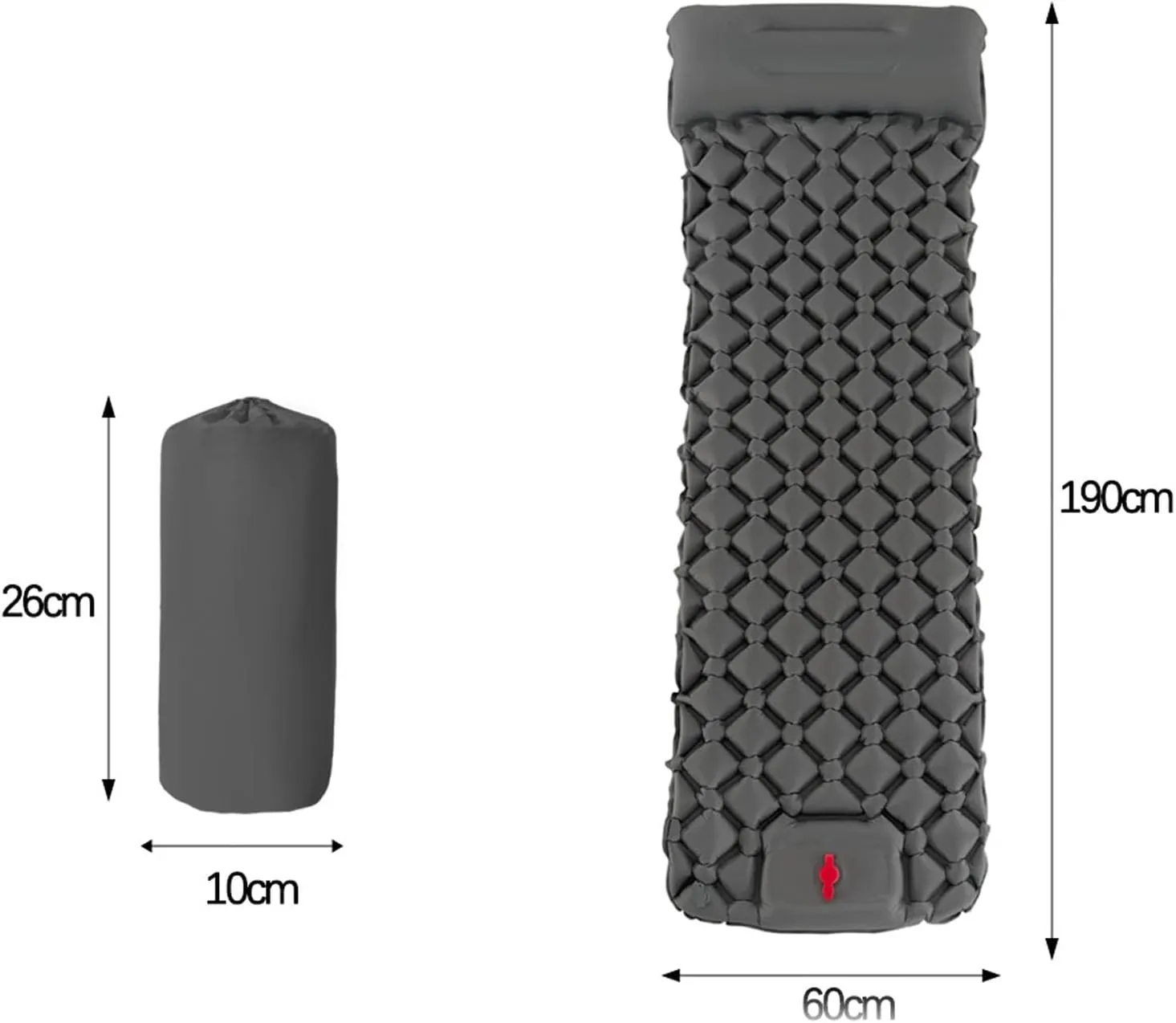 Coziya Matelas, 5cm Ultralight Inflatable Camping Mattress, Inflatable Sleeping Pad with Built-in Pillows, for Camping, Backpacking, Hiking, and Travel (Desert Yellow)