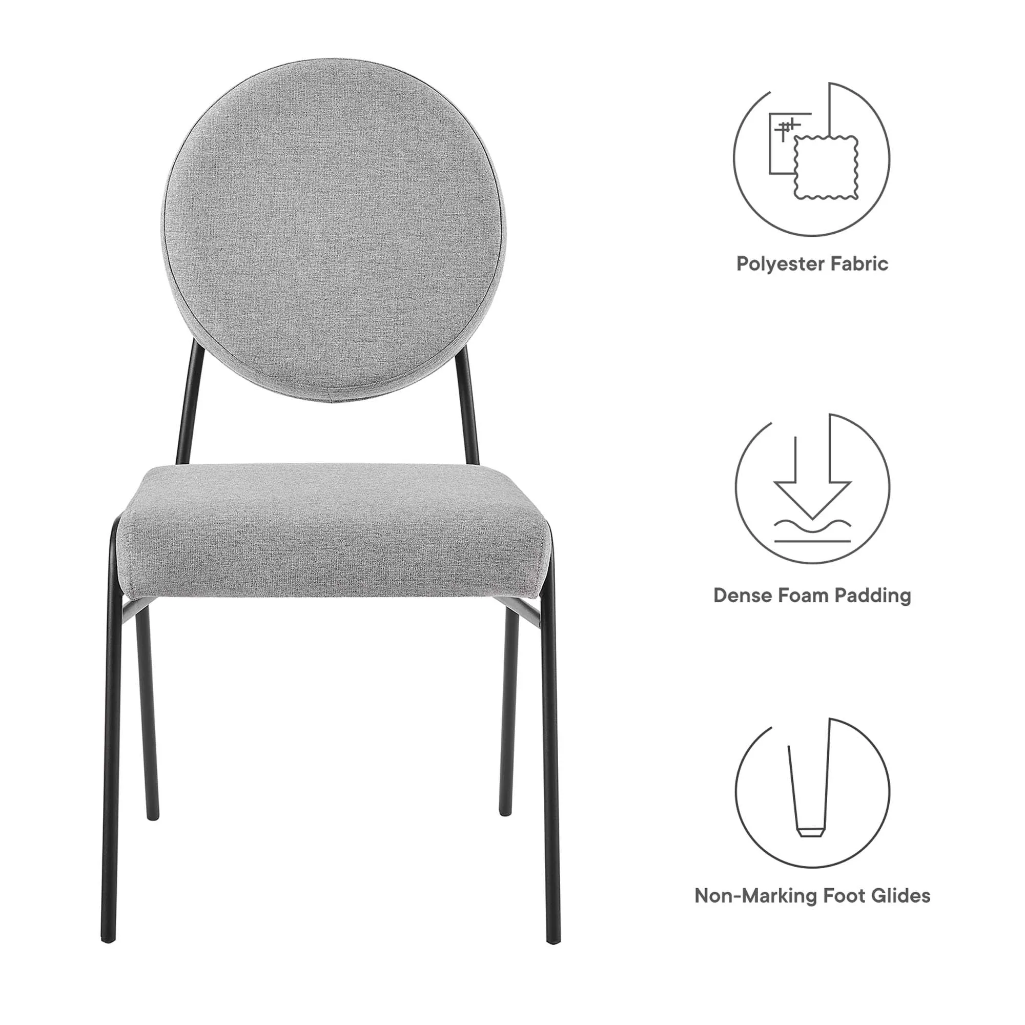 Craft Upholstered Fabric Dining Side Chairs by Modway