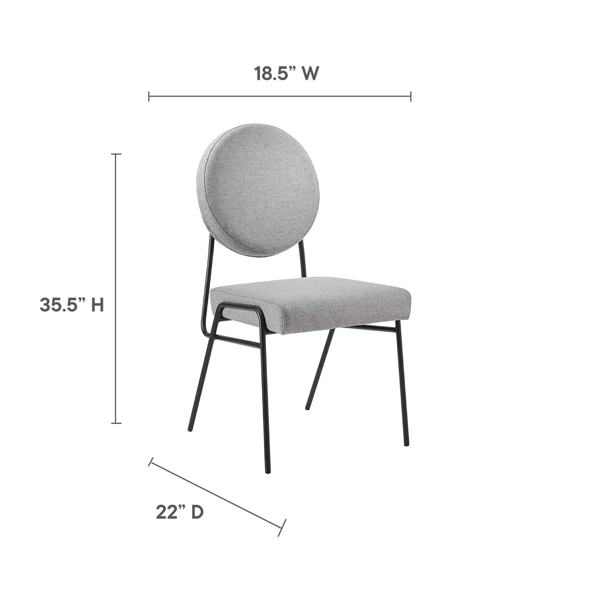 Craft Upholstered Fabric Dining Side Chairs by Modway