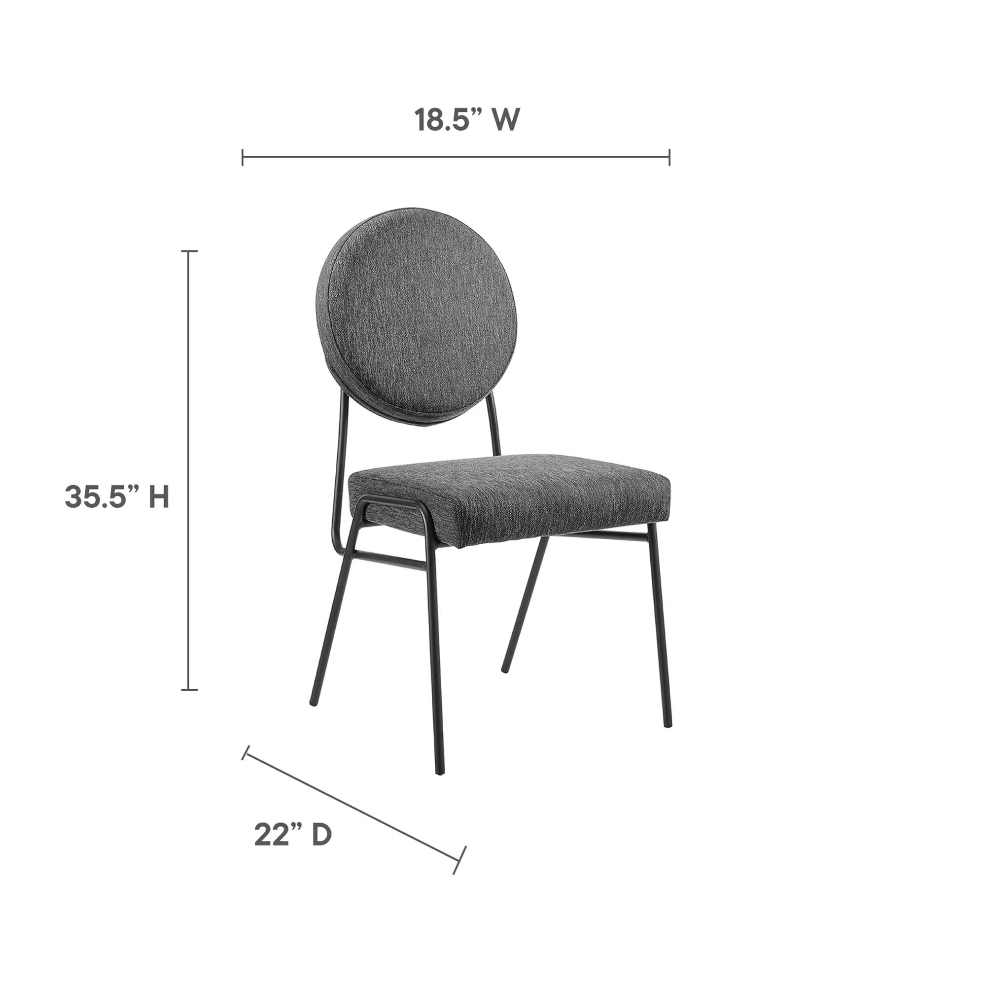 Craft Upholstered Fabric Dining Side Chairs by Modway