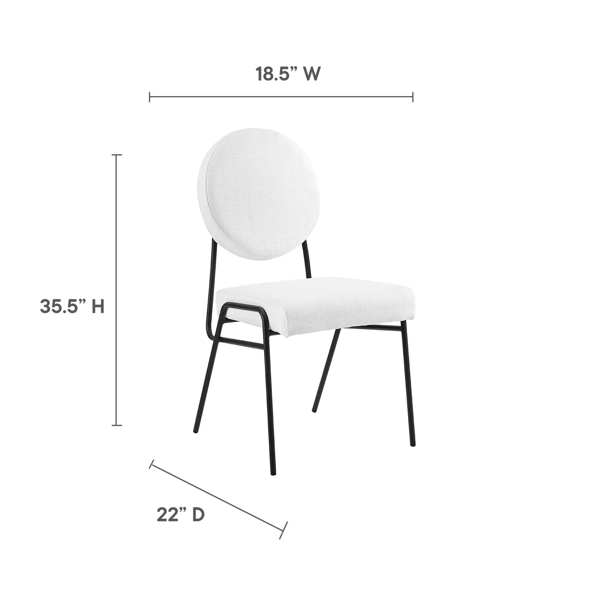 Craft Upholstered Fabric Dining Side Chairs by Modway