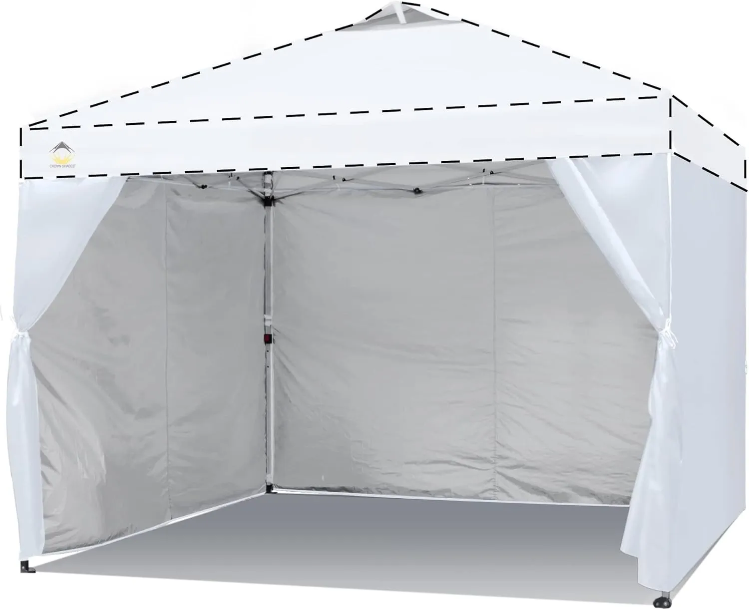 CROWN SHADES 10x10 Canopy Sidewalls (4pck) - Canopy Walls 10x10, Sidewalls for Canopy - Canopy Cover, Canopy Accessories, White
