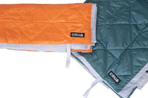 Crua Culla Insulated Camping Blankets - Packable Puffy Outdoor Blankets and Camping Quilts for Hiking Backpacking and Picnics, Warm, Lightweight, Durable, and Waterproof (Orange)