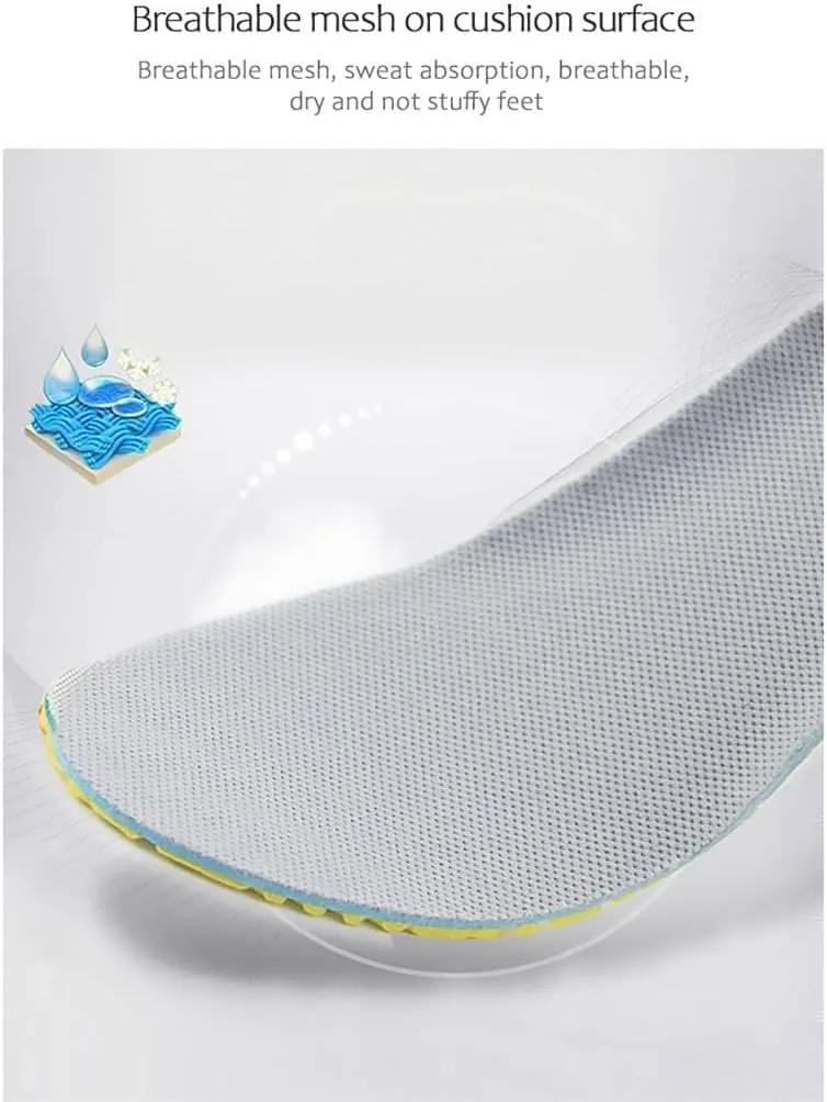 CSCDD Version Orthopedic Memory Foam Sport Insoles Woman Men Shoes Feet Soles Pad Mesh Deodorant Breathable Cushion(40-44)