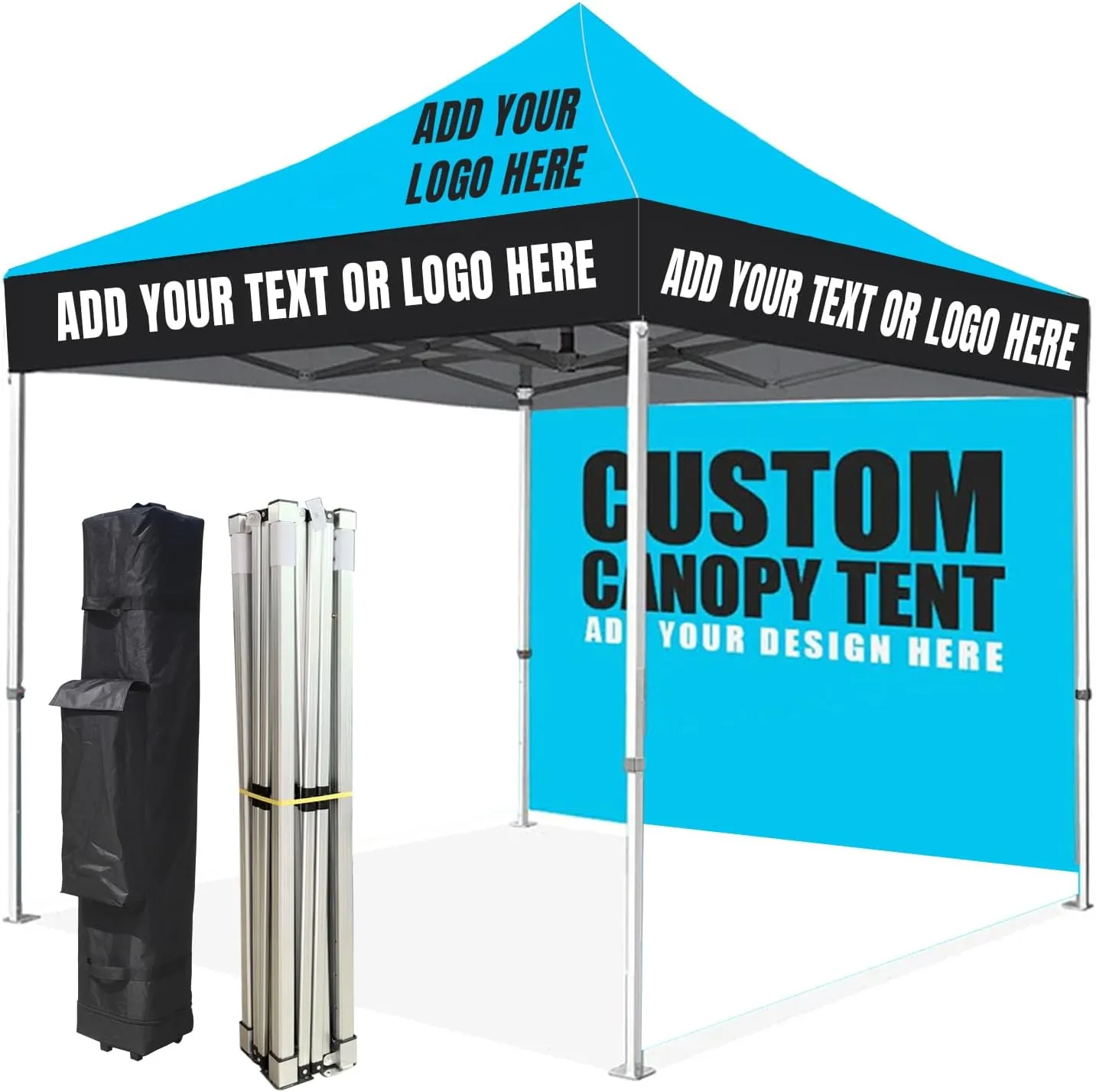 Customize Tent 10x10 with Logo, Custom Canopy Tent 10 x 10 Pop Up Canopy Tent for Tradeshow Advertising Gazebos with Logo, Nano Water Repellent Heavy Duty for Outdoor Events Business
