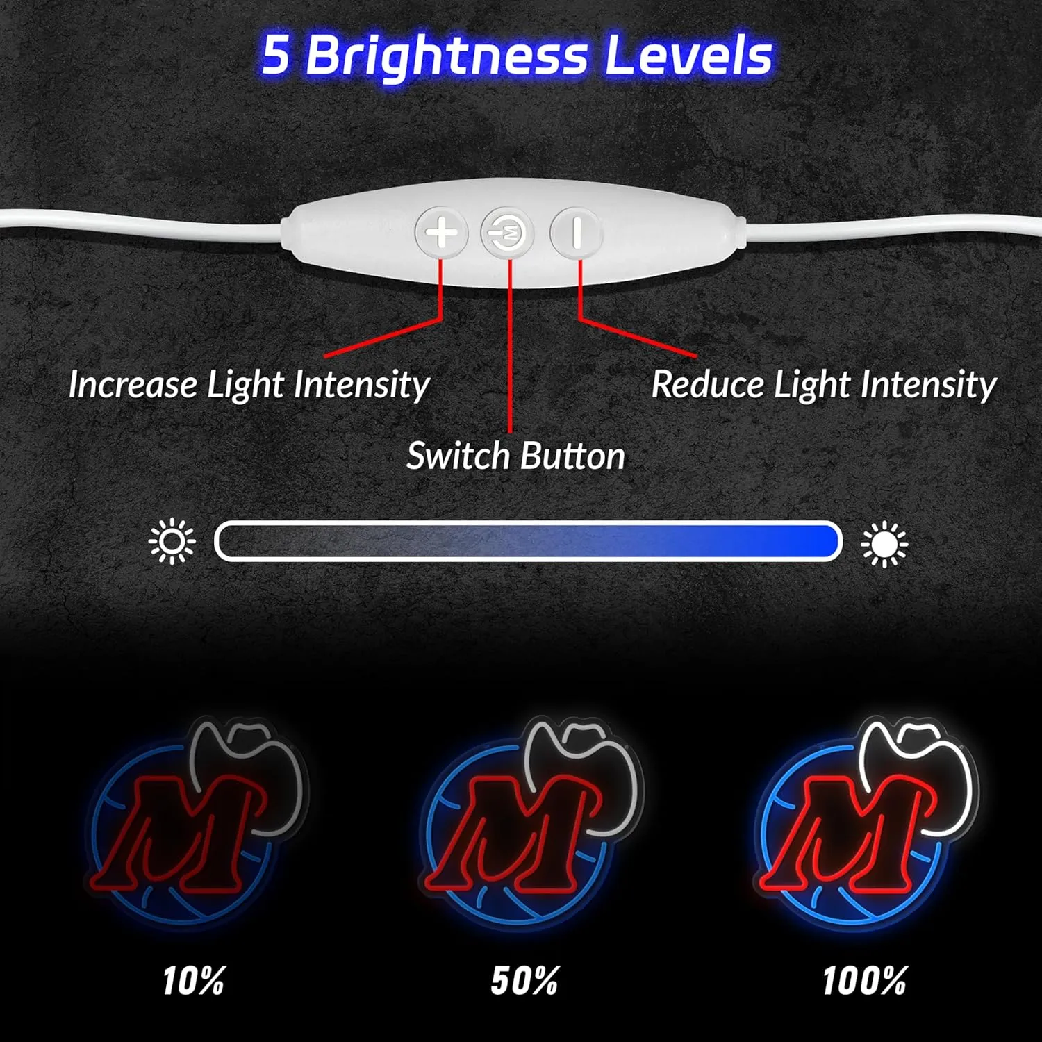 Dallas Basketball Maverick Neon Signs LED Lights USB Powered Dimmable Basketball Neon Sign Light Bedroom Wall Man Cave Club Decor Boys Birthday Gift
