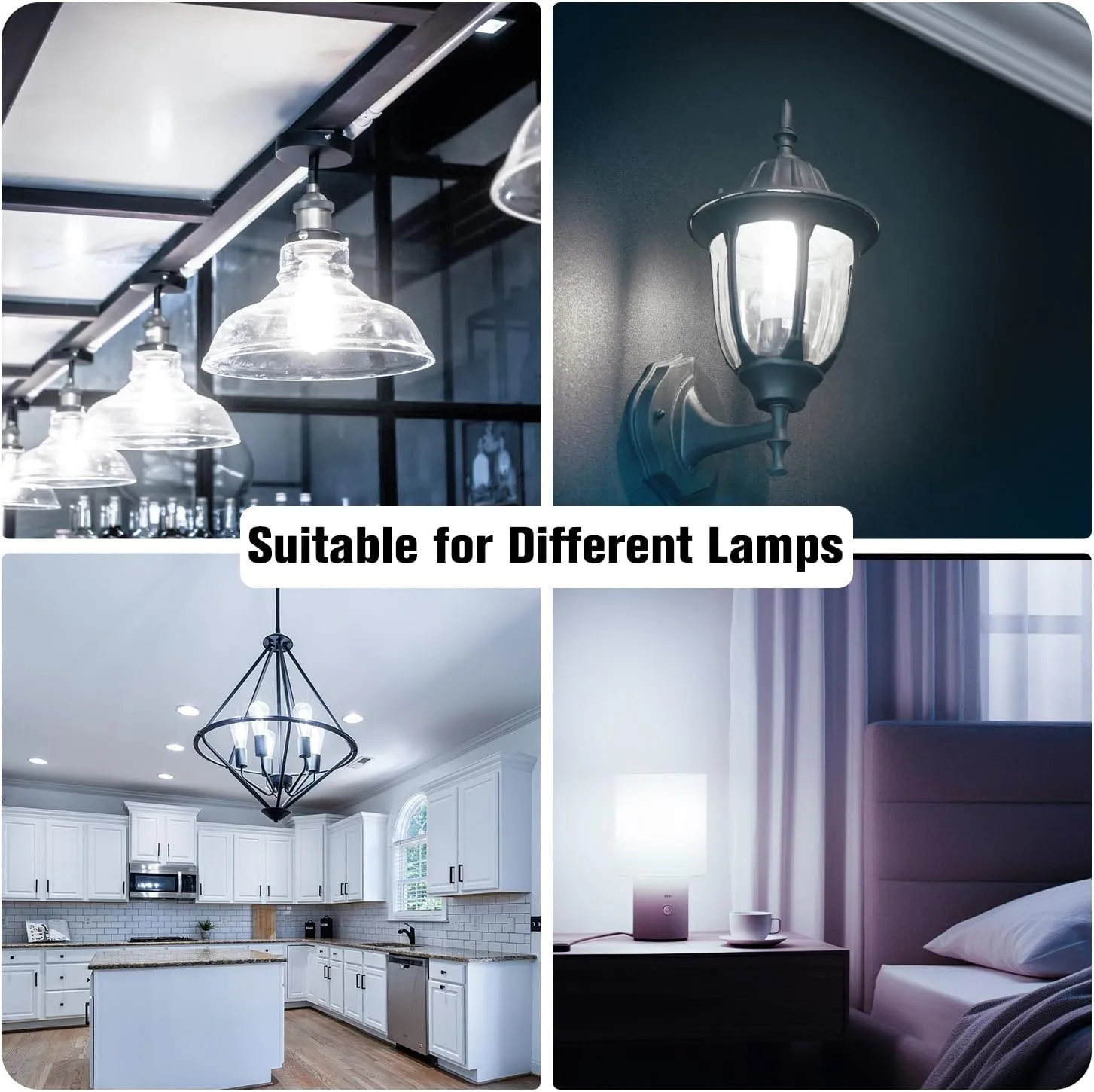 DAYBETTER 10 Pack LED Lights, Vintage LED Edison Bulbs 60 Watt Equivalent, ST58 Antique Filament Light Bulbs, E26 Dimmable Bulb with Neutral White 4000K, Brightness 8W, 800LM, Clear Glass