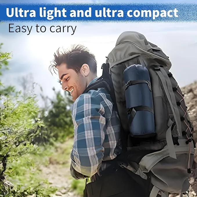 DDD Ultra-Light Inflatable Camping Sleeping Pad with its Built-in Foot Pump and Pillow - The Ultimate Camping pad, Hiking pad, Backpacking Pad and Lightweight for a Outdoor Sleep——Dark Blue