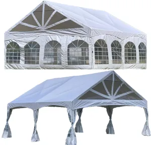 DELTA 20'x20' PVC Marquee Tents for Parties, Large Party Tent, Outdoor Wedding Tent, Heavy Duty Fire Retardant Waterproof Canopy, Carpas para Fiestas,Outdoor Event   4 Storage Bags