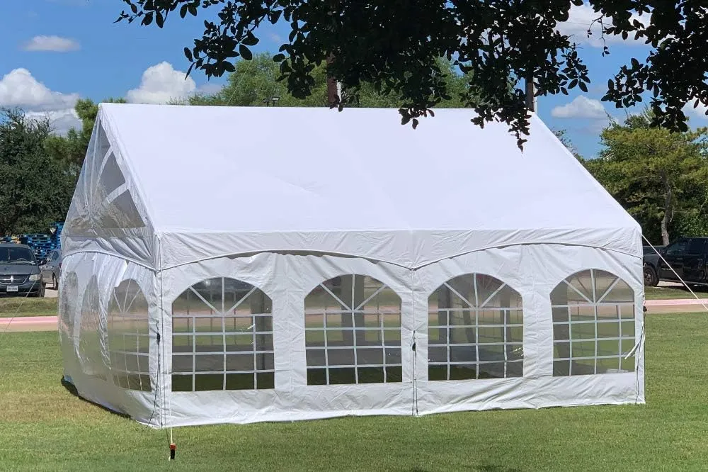 DELTA 20'x20' PVC Marquee Tents for Parties, Large Party Tent, Outdoor Wedding Tent, Heavy Duty Fire Retardant Waterproof Canopy, Carpas para Fiestas,Outdoor Event   4 Storage Bags
