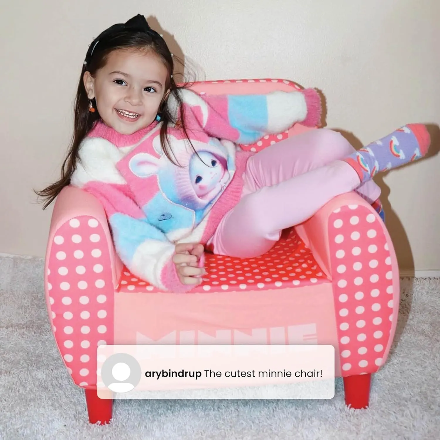 Delta Children - Disney Minnie Mouse Foam Chair for Kids, Pink