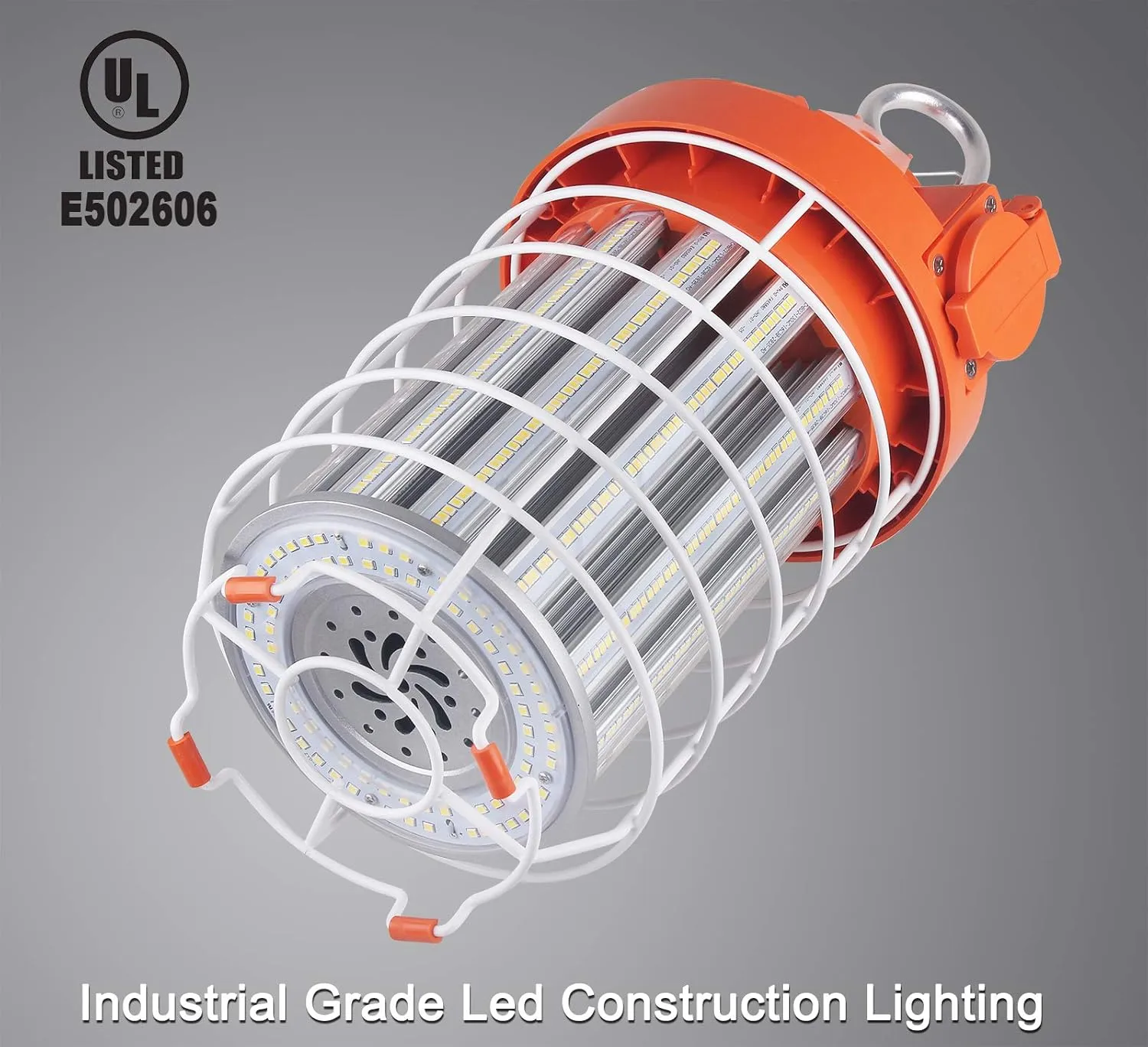 Dephen 130W LED Temporary Work Light - 18200 Lumen, Rugged Steel Safety Guard, Linkable Design, UL Listed, 5 Year Warranty