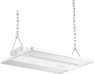 dephen 155W Linear LED High Bay Lights, 23256LM Hanging Shop Lamp, 155W/130W/110W Wattage Adjustable 4000K/5000K Color Tunable Ceiling Lighting for Garage, Factory UL-Listed 1 Pack