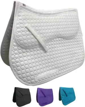 Derby Originals Extra Comfort All Purpose English Saddle Pad with Removable Memory Foam (White)