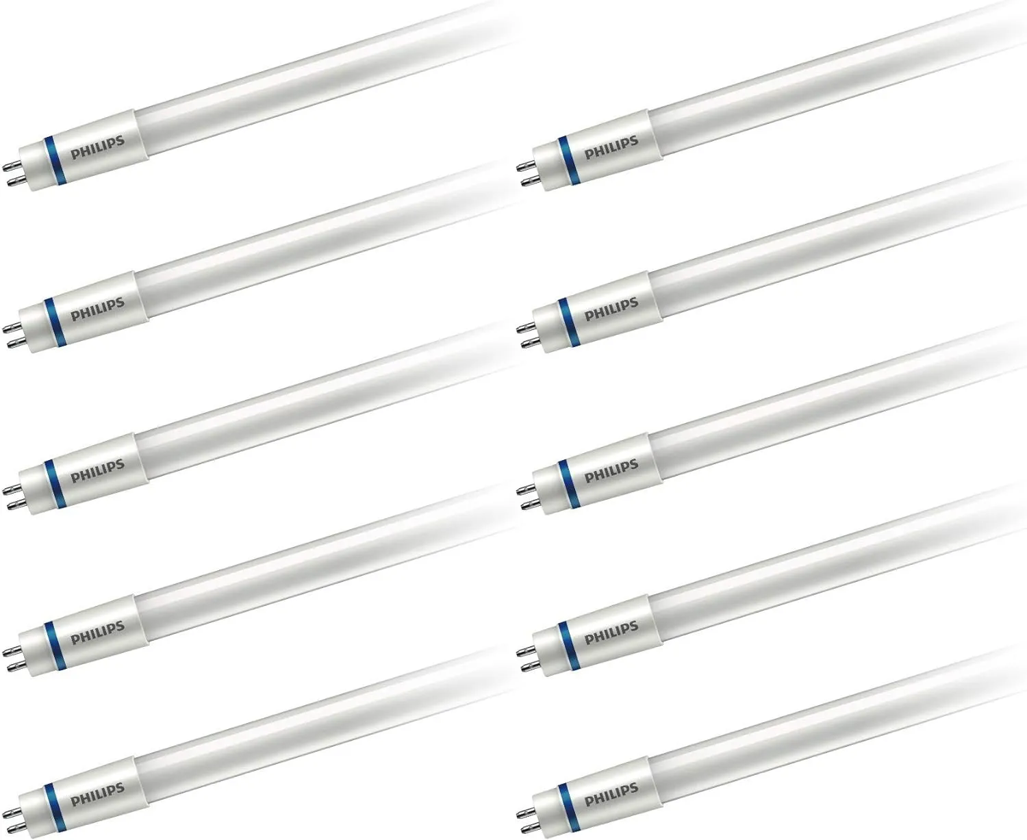 Dimmable InstantFit 4-Foot T5 Tube Bulb, 3500 Lumen, Daylight (5000K), 24W=54W, Minatare Bi-Pin G5 Base, 10-Pack