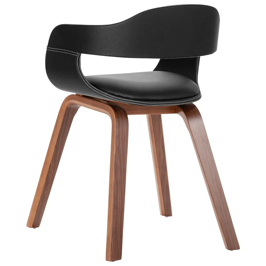 Dining Chair with Bentwood and Faux Leather Side Chair for Kitchen