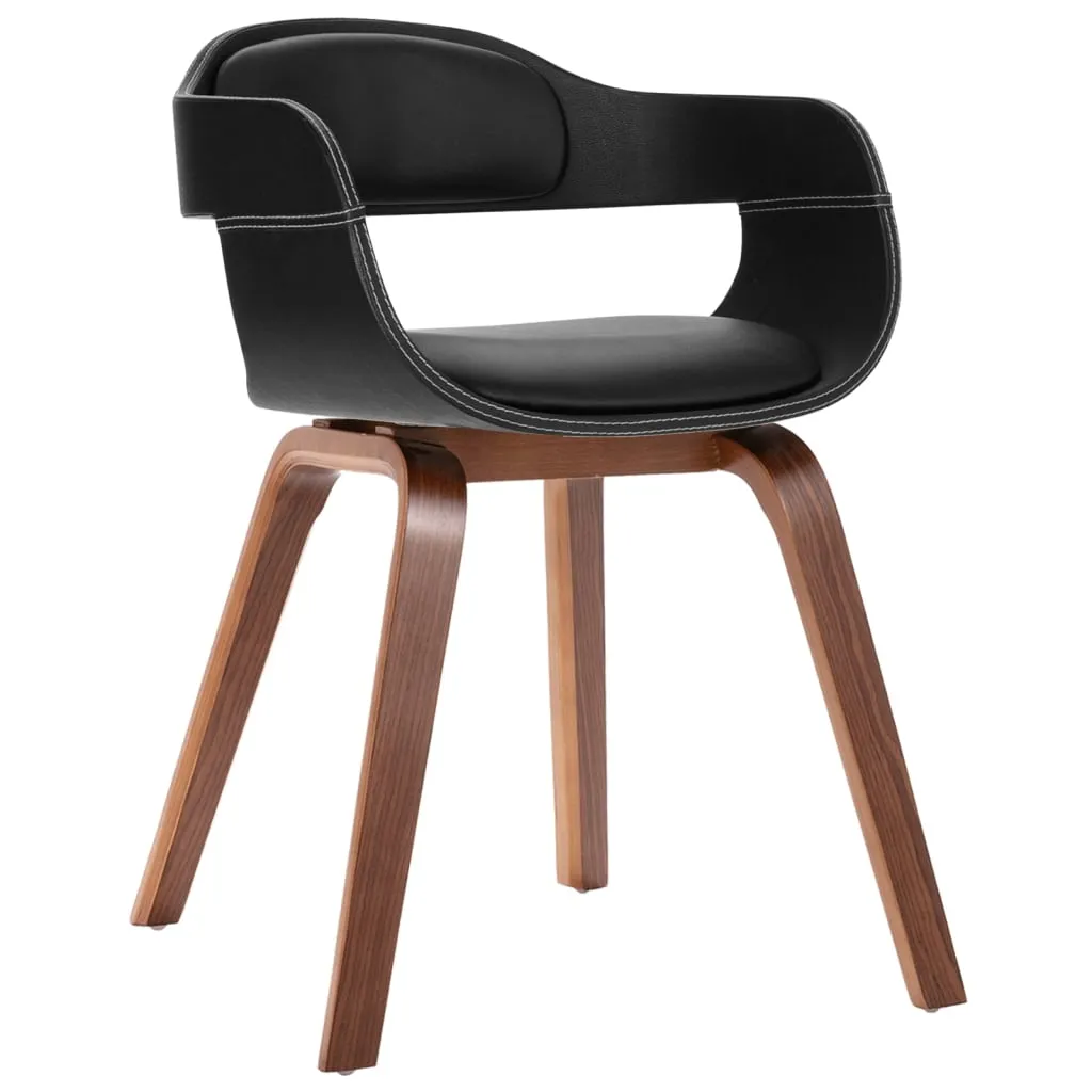 Dining Chair with Bentwood and Faux Leather Side Chair for Kitchen
