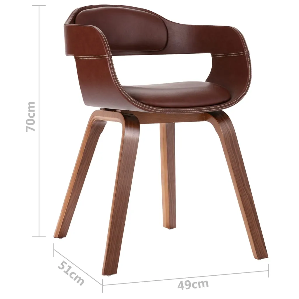 Dining Chair with Bentwood and Faux Leather Side Chair for Kitchen